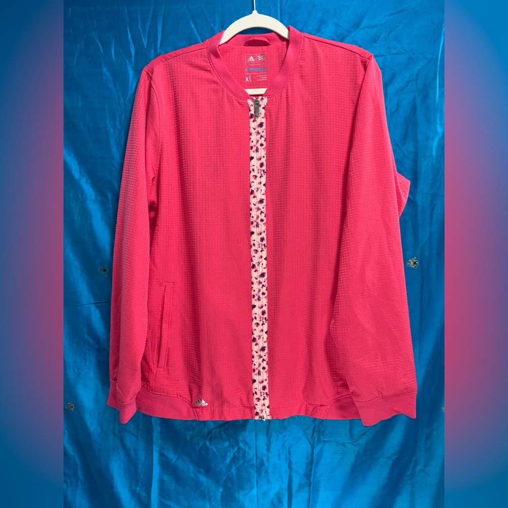 adidas Pink Climacool Zip-Front Athletic Jacket size XL